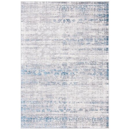 Safavieh 5 ft. 5 in. x 7 ft. 7 in. Amelia Contemporary Rectangle Power Loomed Rug - Gray & Blue ALA217F-5